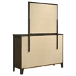 Pemberly Row 6-drawer Rubberwood Dresser and Mirror Set in Dark Cocoa