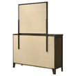 Pemberly Row 6-drawer Rubberwood Dresser and Mirror Set in Dark Cocoa