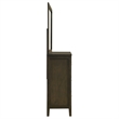 Pemberly Row 6-drawer Rubberwood Dresser and Mirror Set in Dark Cocoa