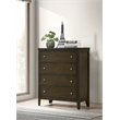 Pemberly Row 4-drawer Rubberwood Chest of Drawers in Dark Cocoa