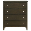 Pemberly Row 4-drawer Rubberwood Chest of Drawers in Dark Cocoa