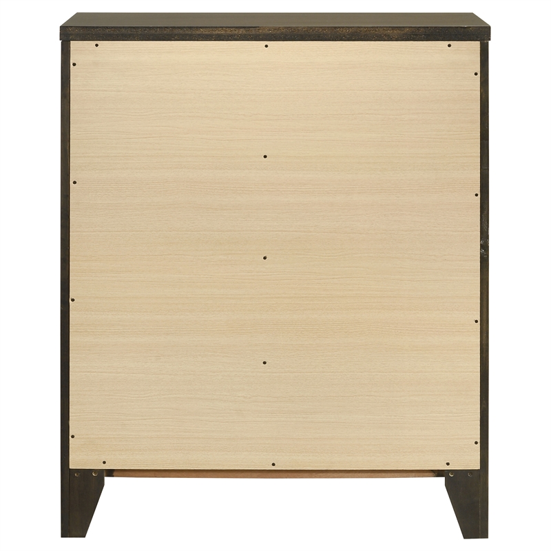 Pemberly Row 4-drawer Rubberwood Chest of Drawers in Dark Cocoa