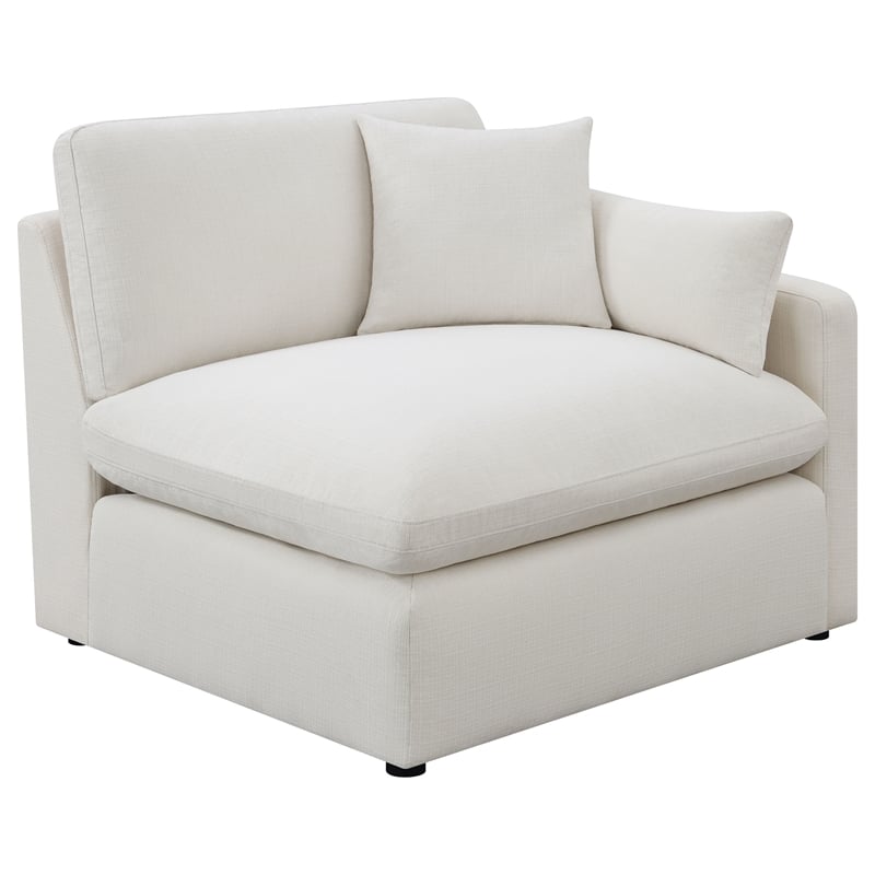 Pemberly Row 5-piece Upholstered Modular Sectional Sofa in Ivory