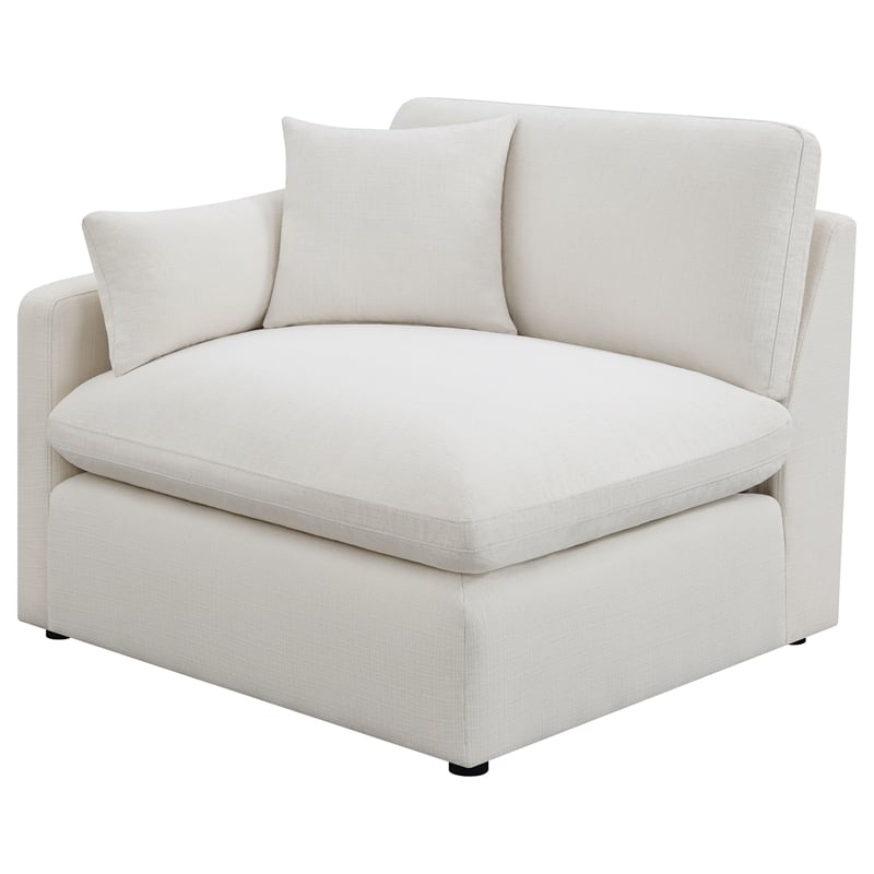 Pemberly Row 5-piece Upholstered Modular Sectional Sofa in Ivory