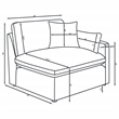 Pemberly Row 5-piece Upholstered Modular Sectional Sofa in Ivory