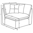 Pemberly Row 5-piece Upholstered Modular Sectional Sofa in Ivory