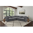 Pemberly Row 5-piece Upholstered Modular Sectional Sofa in Charcoal