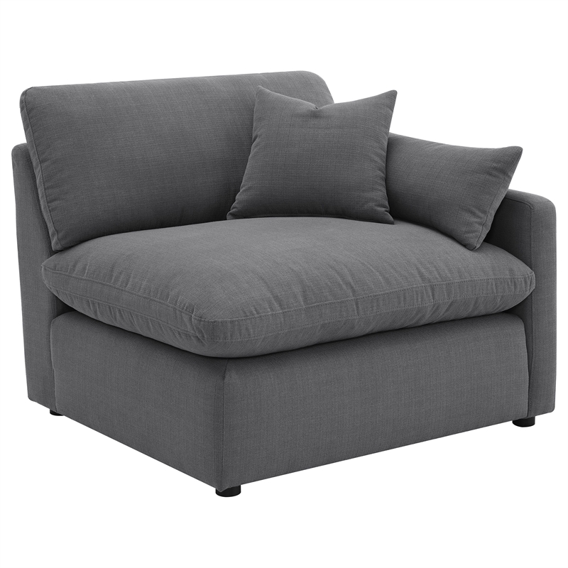 Pemberly Row 5-piece Upholstered Modular Sectional Sofa in Charcoal