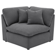 Pemberly Row 6-piece Upholstered Modular Sectional Sofa in Charcoal