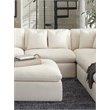 Pemberly Row Upholstered Fabric Armless Chair with Wood Frame in Ivory