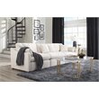 Pemberly Row Upholstered Fabric Armless Chair with Wood Frame in Ivory