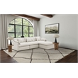 Pemberly Row 4-piece Upholstered Fabric Modular Sectional Sofa in Ivory