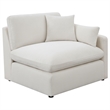 Pemberly Row 4-piece Upholstered Fabric Modular Sectional Sofa in Ivory