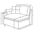 Pemberly Row 4-piece Upholstered Fabric Modular Sectional Sofa in Ivory