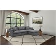Pemberly Row 4-piece Upholstered Fabric Modular Sectional Sofa in Charcoal