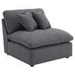 Pemberly Row 4-piece Upholstered Fabric Modular Sectional Sofa in Charcoal