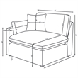 Pemberly Row 4-piece Upholstered Fabric Modular Sectional Sofa in Charcoal