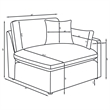 Pemberly Row 4-piece Upholstered Fabric Modular Sectional Sofa in Charcoal