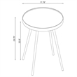 Pemberly Row 3-Piece Round Mirrored Coffee and End Table Set in Gold