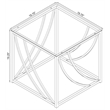 Pemberly Row Square Tempered Glass Top Side End Table in Chrome