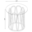 Pemberly Row 2-Piece Round Coffee and End Table Set in Chocolate Chrome