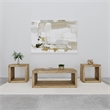 Pemberly Row 3-Piece Solid Mango Wood Coffee and End Table Set in Natural