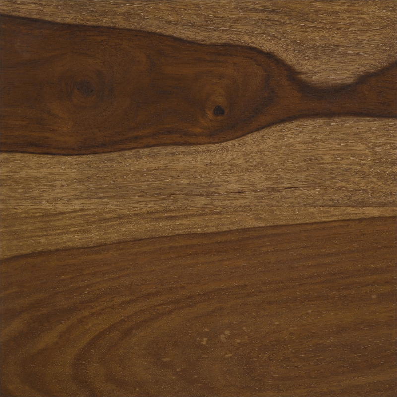 Pemberly Row 2-Piece Solid Sheesham Coffee and End Table Set in Auburn