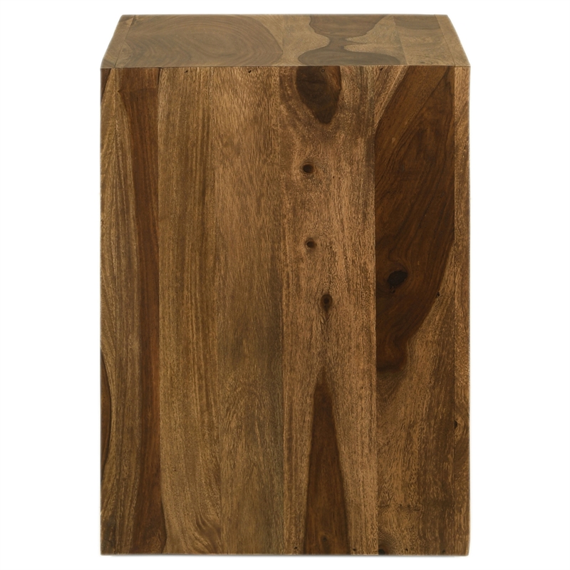 Pemberly Row 2-Piece Solid Sheesham Coffee and End Table Set in Auburn