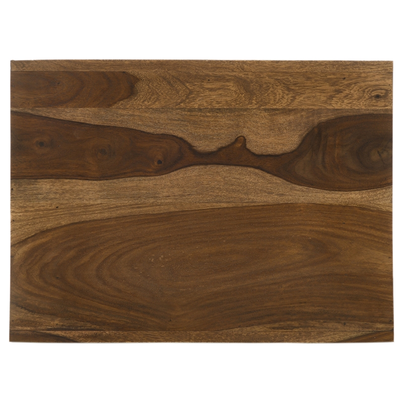 Pemberly Row 2-Piece Solid Sheesham Coffee and End Table Set in Auburn