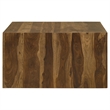 Pemberly Row 2-Piece Solid Sheesham Coffee and End Table Set in Auburn