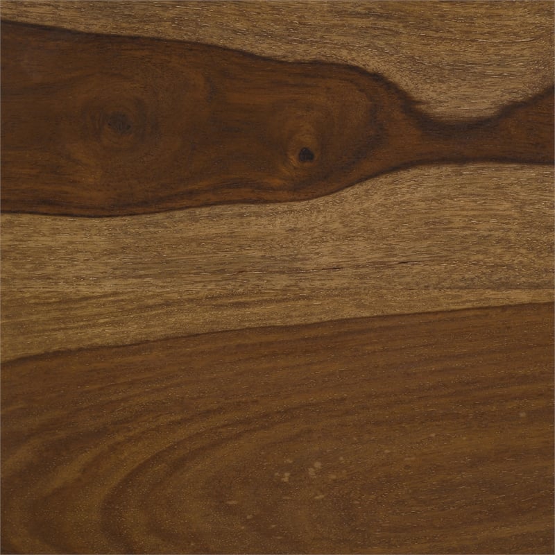 Pemberly Row 3-Piece Solid Sheesham Coffee and End Table Set in Auburn