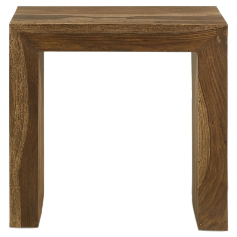 Pemberly Row 3-Piece Solid Sheesham Coffee and End Table Set in Auburn