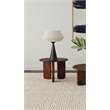 Pemberly Row Round Solid Mango Wood Side End Table in Deep Brown