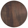 Pemberly Row Round Solid Mango Wood Side End Table in Deep Brown