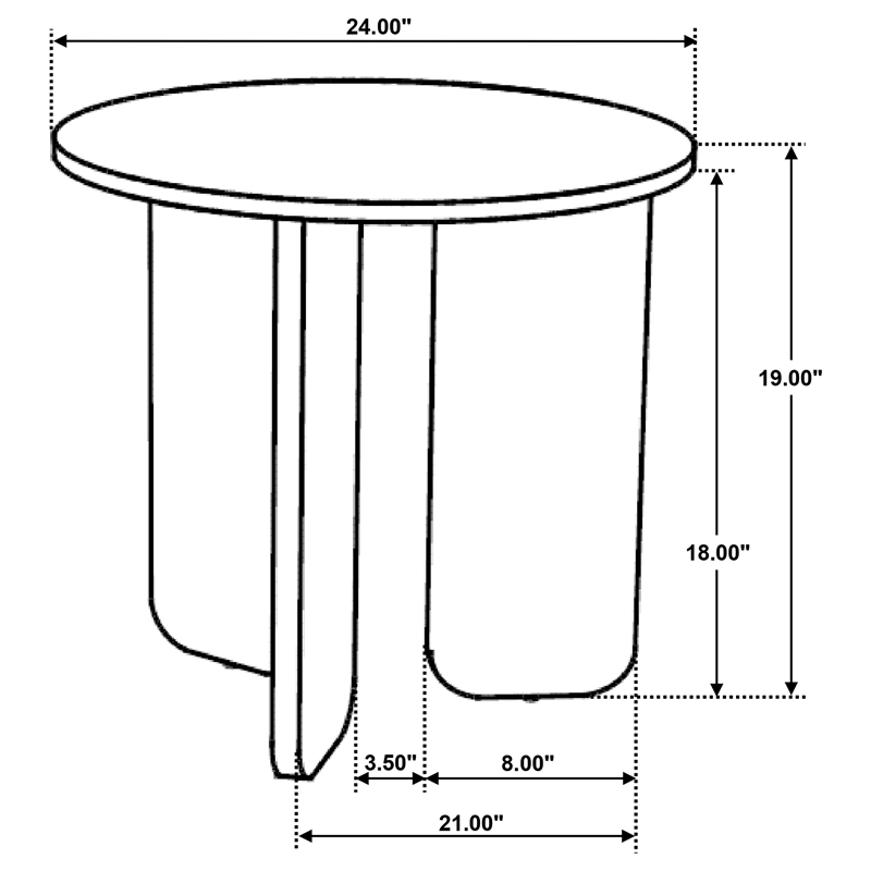 Pemberly Row Round Solid Mango Wood Side End Table in Deep Brown