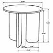 Pemberly Row Round Solid Mango Wood Side End Table in Deep Brown
