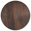 Pemberly Row 2-Piece Round Solid Mango Coffee and End Table Set in Brown