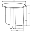 Pemberly Row 2-Piece Round Solid Mango Coffee and End Table Set in Brown