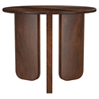 Pemberly Row 3-Piece Round Solid Mango Coffee and End Table Set in Brown