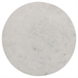 Pemberly Row 2-Piece Round Marble Coffee and End Table Set in White