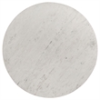 Pemberly Row 2-Piece Round Marble Coffee and End Table Set in White