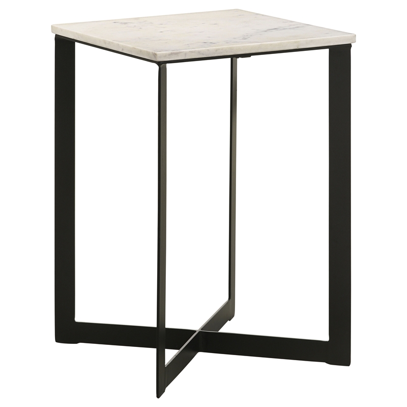 Pemberly Row 3-Piece Marble Top Coffee and End Table Set in White