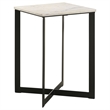Pemberly Row 3-Piece Marble Top Coffee and End Table Set in White