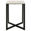 Pemberly Row 3-Piece Marble Top Coffee and End Table Set in White
