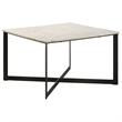 Pemberly Row 3-Piece Marble Top Coffee and End Table Set in White