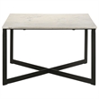 Pemberly Row 3-Piece Marble Top Coffee and End Table Set in White