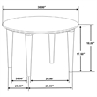 Pemberly Row 2-Piece Marble and Mango Coffee and End Table Set in White