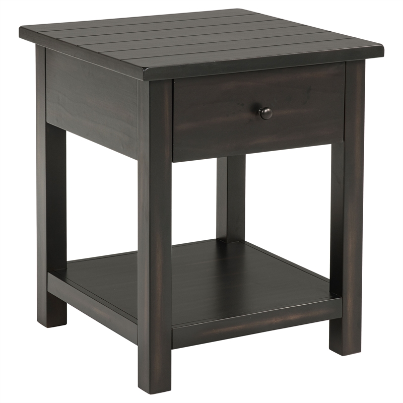 Pemberly Row 2-piece Coffee and 1-drawer End Table Set in Java