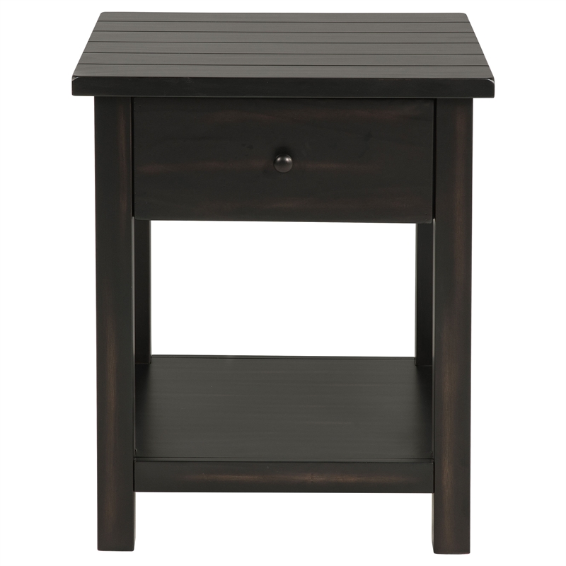 Pemberly Row 2-piece Coffee and 1-drawer End Table Set in Java