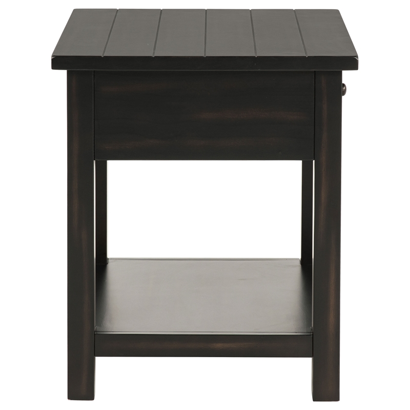 Pemberly Row 2-piece Coffee and 1-drawer End Table Set in Java